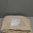 YoungsTex Linen Semi Sheer Curtains 84 Inch Length - Light Filtering Drapes with Back Tab Rod Pocket Lightweight for Bedroom Living Room Window, Chamapgne, 2 Panels, 52 X 84 Inch (Champagne)