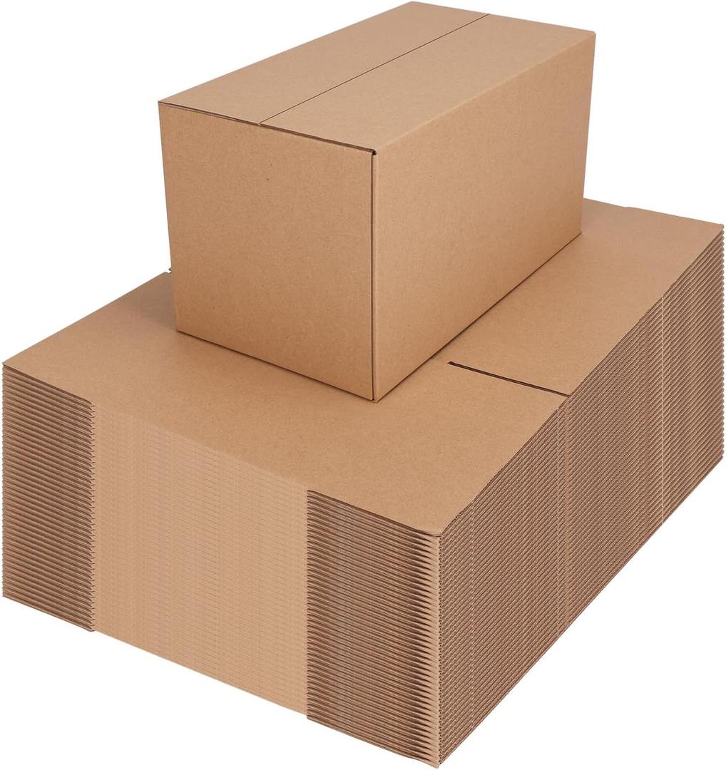 CRUGLA 40 Packs 11x6x6 Shipping Boxes for Small Business, Corrugated Cardboard Boxes Bulk for Shipping Packing Mailing (Brown)