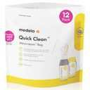 Medela Quick Clean Microwave Sterilizer Bags for Bottles and Breast Pump Parts, Reusable Up to 20 Times Per Bag, Food-Grade Material, Made Without BPA, Pack of 12