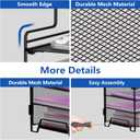 7 Tier Desk File Organizer, Letter Tray Paper Organizer, Metal Desktop Organizers and Accessories for Study and Workspace, for Home Office, Black