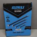 4-Piece Rolling Head Pry Bar Set for Garages, Heavy Duty Pry Bar Set, 6-Inch, 12-Inch, 16-Inch, 20-Inch.