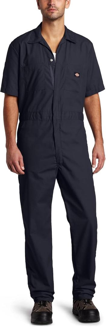 Dickies Men's Short Sleeve Coverall (XX-Large, Dark Navy V1)