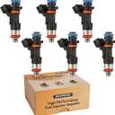16600-7Y00A OE 3.5L Fuel Injectors,Compatible with/Nissan 3.5 Maxima Murano Altima 2004-2008,Compatible with/Infiniti G35 M35 FX35 |4 Holes| |Set of 6|