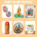 48 Acrylic Paint Markers, Acrylic Paint Pens with Brush Tip No-Bleed, Automatic Ink, Fabric Markers for Rock, Metal, Glass, Wood, Canvas, Ceramic, Plastic, DIY Craft, Art Supplies