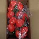 Set of 3 Artificial Cherry Tomatoes Fake Vegetables for Salad Festival Home Kitchen Cabinet Decoration Red