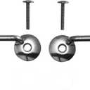 Duravit Toilet Seat Hinge Kit; Starck 3; Stainless Steel; Silver; Round; Modern