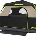 Instant Tent, 6 Person Blackout Tents for Camping with Top Rainfly | 60s Easy Setup Pop Up Tent, Waterproof & Light-Blocking Cabin Camping Tent for Family,Expandable Carry Bag,10'L X 9'W X 6.1'H