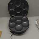 Holstein Housewares Non-Stick 6-Section Multi-Food Maker - Arepas, Mini Pancakes, Corncakes and More - Black,12 Inch