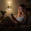 BAALTTO Night Lights Plug into Wall Decorative, Modern Crystal Wall Sconce with Dimming Switch, Perfect for Bedroom, Living Room, Hallway, Bathroom,Baby's RoomYellow