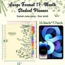 2 x Jun 2025-Dec 2026 Academic Monthly Weekly Daily Planner for School, 19 Months Calendar 25-26 Planning Book with Colorful Tabs, 8.5" x 11" Mid Year College Organizer for Student Teacher (Beige)