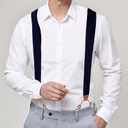 Leather Suspenders, Adjustable Dress Suspenders for Men, for dress pants Jeans Wedding Groomsmen, Adjustable X Back Strap with Swivel Hooks, Stylish and Functional.