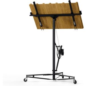 Drywall Lift 16 ft, Drywall Rolling Lifter Panel, 150LBS Heavy Duty Sheetrock Lift, Drywall Lifter Panel Hoist Jack with 360 Adjustable Telescopic Arm & 3 Lockable Wheels (16FT Black)