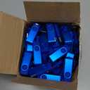 Kanayu 4GB 100 Pack USB Flash Drives Bulk 2.0 USB Thumb Drives Memory Drive with LED Light Portable Keychain Flash Drive for Data Storage Pc Computer Laptop Office School (Blue)