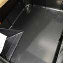 Extra Large Stainless Steel Litter Box with Lid, High Sided Enclosed Metal Cat Litter Pan, Dog Proof Front Entry Top Exit, Odor Control Easy Clean Leak Proof, Includes Mat, Scoop & Step, Black