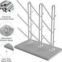 NiHome Baby Bottle Drying Rack with Diatomite Base & Stainless Steel Frame, Foldable Countertop Organizer Holds 9 Bottles, Space-Saving Stand for Water Bottles, Lids, Reusable Bags & More, 12.2" x 6.7" x 11"