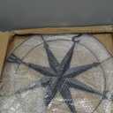 aboxoo Round Metal Compass Decorative Compass Metal Wall Art Hanging Wall Sculpture 22.8 Inch Black Diameter Farmhouse Decor Indoor or Outdoor Sign