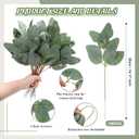 Tigeen 100 Pcs Artificial Eucalyptus Stems Leaves Bulk, 14'' Tall Silver Dollar Eucalyptus Stems Greenery Stems Fake Eucalyptus Plant Branches for Wedding Vase Bouquet Flower DIY Wreath Home Decor