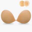 Wingslove Adhesive Bra Reusable Strapless Self Silicone Push-up Invisible Sticky Bras for Backless Dress