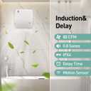 Bathroom Exhaust Automatic Fan for Wall and WIndow,Super Quiet 4 In Bathroom Motion Sensor and Delay Time Exhaust Fan with O Ring White 80 CFM Vent Fan