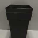 Tall Planters for Outdoor Plants, 20 Inch Movable Drainage Large Outdoor Planter Indoor Planters, Set of 2 Plastic Planters for Front Porch Door Garden Balcony Deck, Dark Gray 20"