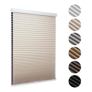MYshade Cordless Blackout Cellular Shades for Windows, Honeycomb Window Shades with Thermal Insulation, Child & Pet Safe Room Darkening Shade, Easy Install, 37" W x 48" H, Beige