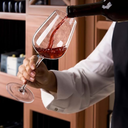 JBHO Hand Blown Italian Style Crystal Bordeaux Glasses - Great Gift Packaging - Red Glasses Lead-Free Premium Crystal Clear Glass - Set of 3-18 Ounce