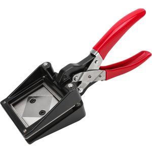Professional 5050mm (2''x2'') Square Photo Cutter, Handheld Metal Die Punch Tool for Paper, Business Cards, Crafts, DIY Projects Cutting, Hardened Steel Blade Heavy-Duty, Office & Family Use