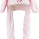 Ear Moving Jumping Hats Bunny Plush Rabbit Hats Cute Fuzzy Hats Novelty Dress Up Cosplay Party Hat