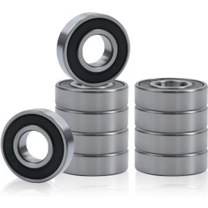 6001RS Ball Bearing Double Sealed Deep Groove Ball Bearings 28mm/1.1" Outer Dia - 10pcs