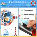 16 Pcs Sea Navigation Car Magnets Cruise Door Magnet Stickers Anchor Shell Cruise Ship Decorations Palm Tree Treasure Map Magnetic Fridge Decor for Carnival Cruise Cabin Door