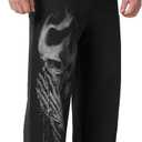 Men's Graphic Sweatpants Gothic Punk Streetwear Joggers Gym Workout Lounge Pants with Pockets, M
