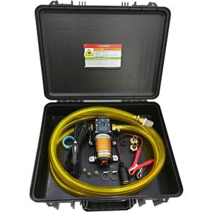 12V 75W Fuel Transfer Pump Kit, 120GPH High Flow Portable Gas Transfer Pump with Case, Electric Gasoline Siphon Pump for Vehicle, Boat, Farm Equipment, Diesel, Kerosene, Black