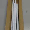 Spring Tension Curtain Rod 45 to 76 Inch, Adjustable Curtain Rods No Drilling Spring Loaded Curtain Rods for Windows Doors Closet, White