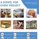 Wooden Dowel Rod, 3/16 Inch x 24 Inch Wood Dowels, Pack of 25 Wooden Dowels for Crafts, Unfinished Hardwood Wooden Dowels Rods, Strong Wood Rod Dowels for Crafting and DIYers