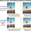 JCJMY 19.7x27.6 Puzzles Frame for 50x70 cm Puzzles Poster Photo Picture, Display 18x24 with Mat or 19.7 x 27.6 without, Wall Hanging 19.7 by 27.6 inch 1000 Pieces Puzzles Frame, Gold