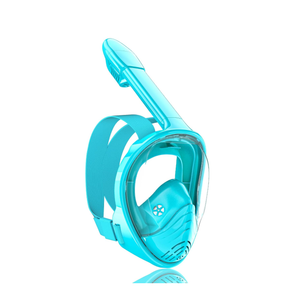 QingSong Kids Snorkel Mask Full Face, Snorkeling Set with Camera Mount, Foldable 180 Degree Panoramic View Snorkeling Gear Anti-Fog Anti-Leak