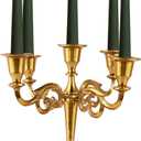 Rely+ 5 Arm Candelabra Taper Candle Holders Decorations Indoor Kitchen Dcor Table Candles Candlestick Candelabra Centerpiece (Gold)