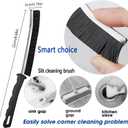 2 x Gap Cleaning Brush, Dead Corners Multifunctional Brushes,Bathroom Crevice Gaps Cleaning BrushClean The Dead Corners of Bathroom Kitchen Tiles for Bathroom Kitchen Tiles Window Slots (5pcs)