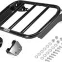 Softail Sport Luggage Rack compatible With Holdfast Sissy Bar Uprights Fit 2018-Up Harley Davidson Fat Bob FXFB FXFBS Low Rider FXLR FXRST FXLRS FXLRST Sport Glide FLSB Models Gloss Black