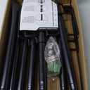 zoegi 4 Pack 10Ft String Light Poles,Light Poles for Outside Lights with Fork,Outdoor Brackets Hanging Lights,Metal Stand for Deck Patio,Backyard,Wedding,Deck,Party