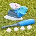 Little Tikes 2-in-1 Pop 'n Pitch Trainer, Outdoor Sports Experience for Boys and Girls Ages 3+, Blue