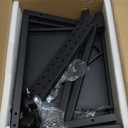 24In Large PC Stand, 5 Levels Height Adjustable Computer Tower Stand with Wheels and Hooks, CPU Holder Cart for Floor, Carpet and Under Desk, Easy AssemblyNOT Including Power Strips (Black)