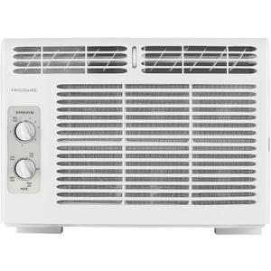 Frigidaire 5,000 BTU Window-Mounted Air Conditioner, Cools Up to 150 Sq. Ft., Quiet Operation, Effortless Temperature Control, 2 Fan Speeds, Auto Restart, White