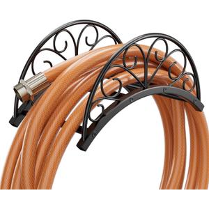 Josmimic Wall Mounted Hose Holder - Metal Water Hose Holder - Heavy Duty Hose Hanger for 100/ 110/ 150 FT Water Hose Extension Cords Vacuum Hose