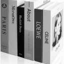 EFH 6 Pcs Faux Fashion Books for Home Decoration - Modern Aesthetic Living Room, Entryway, Coffee Table, and Shelf Decor (No.3 Set)