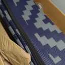 GENIMO Outdoor Rug for Patio Clearance, 10'x14' Waterproof Camping Mat, Reversible Plastic Straw Rugs for RV, Camper, Balcony, Backyard, Picnic, Deck (Blue & Grey)