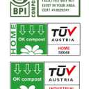 2 x bioMat Compostable Trash Bags 2.6 Gallon with Handle Ties, 125 Count, Small Kitchen Food Scrap Bin Liners, BPI, CMA and OK Compost HOME certified, Meets the ASTM D6400 Standard