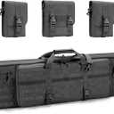 REEBOW GEAR Tactical Double Long Range Bag Outdoor Multifunctional Transportation Case Black/Tan 36/42/46 inches