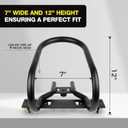 7" Motorcycle Wheel Chock Steel for E-Track System with 2x15 E Track Ratchet Straps(2 Pack Bundle)
