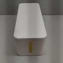 Cable Management Box, Large Cord Organizer Box to Hide Power Strip & Under Desk,TV Computer Wires Cable Organizer Hider Box with Cable Clips&Reusable Cable Ties for Home/Office(White)